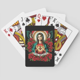 Jeu De Cartes Notre-Dame de Guadalupe Mère Mary Viva Mexique art