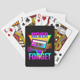 Jeu De Cartes N'oubliez jamais le magnétophone à cassette rétro