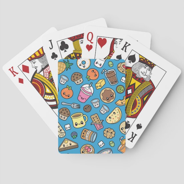 Jeu De Cartes Nourriture de petit déjeuner mignonne (dos)