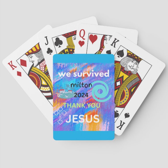 Jeu De Cartes Nous avons survécu à milton 2024 (dos)