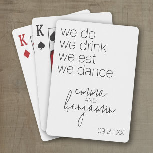 Jeu De Cartes Nous Buvons Danser Manger - Mariage moderne