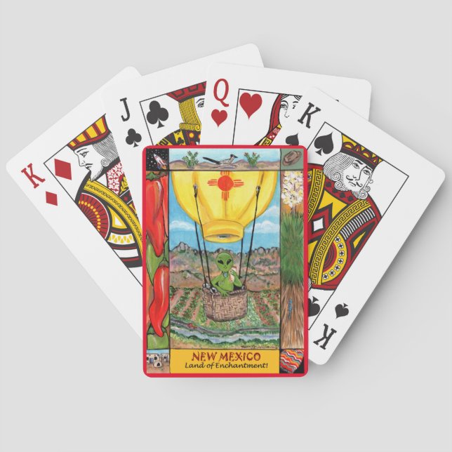 Jeu De Cartes Nouveau-Mexique Roswell Alien Funny Hot Air Balloo (dos)