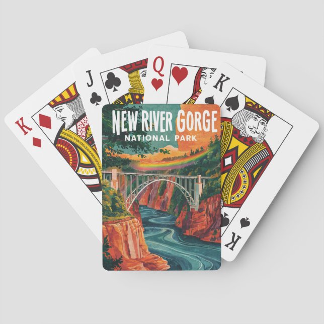 Jeu De Cartes Nouveau parc national River Gorge Design de l'eau (dos)