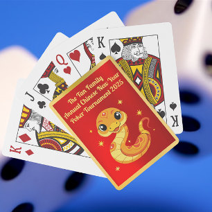 Jeu De Cartes Nouvel an chinois de serpent à bébé mou