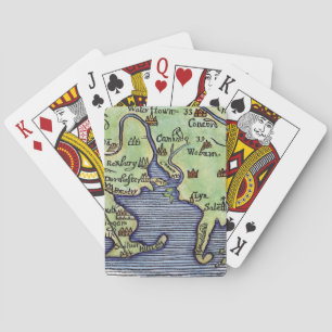 JEU DE CARTES NOUVELLE ANGLETERRE MAP 1677