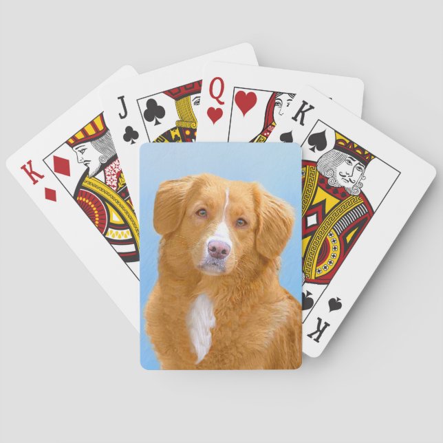 Jeu De Cartes Nouvelle-Écosse Peinture de chien pour l'essayeur  (dos)