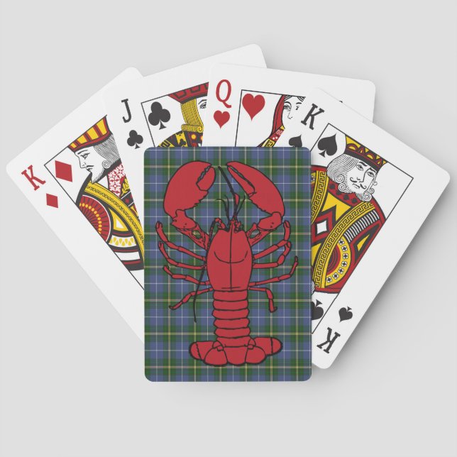 Jeu De Cartes Nouvelle-Écosse Tartan Lobster jouer aux cartes (dos)