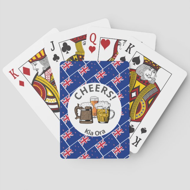 Jeu De Cartes NOUVELLE ZÉLANDE Caricature 3 Bravo Kia Ora (dos)