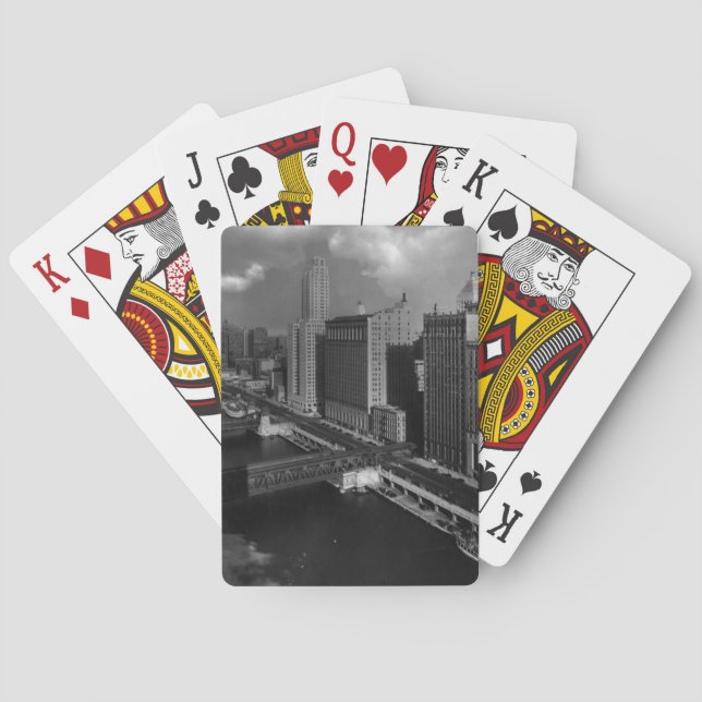 Jeu De Cartes Novembre 1939 :  La ville de Chicago (dos)