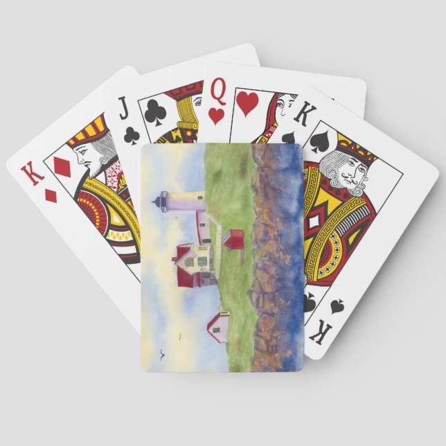 Jeu De Cartes Nubble Light House York Maine Bicycle Carte de jeu (dos)