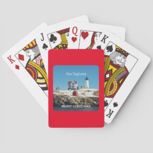 Jeu De Cartes Nubble Red Name Atlantic Ocean Maine Lighthouse