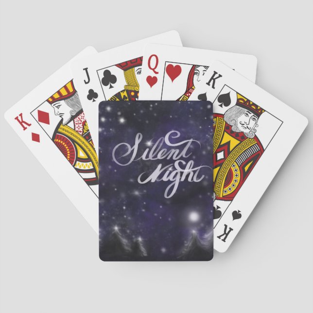 Jeu De Cartes Nuit silencieuse - romantique Fête de neige (dos)