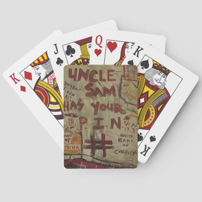 JEU DE CARTES NUMÉRO DE CODE CONFIDENTIEL ONCLE SAM (dos)