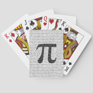 Jeu De Cartes Numéro noir d'origine pi jour symbole mathématique