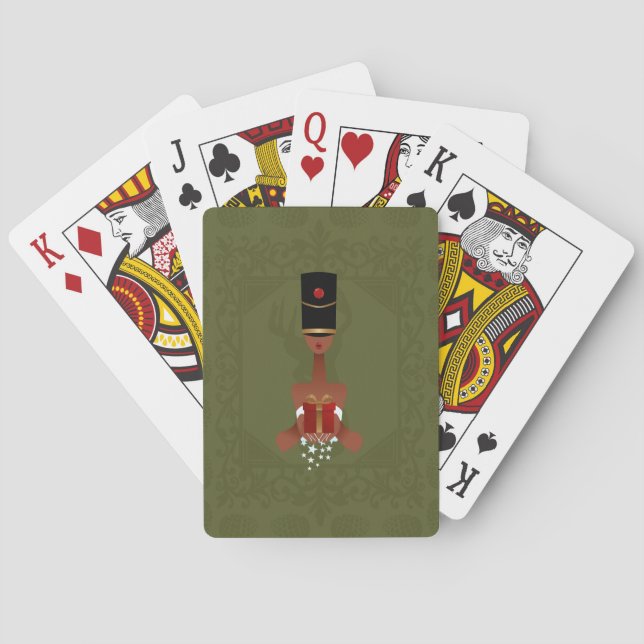 Jeu De Cartes Nutcracker Holiday Cadeau de Noël Plaque de Noël (dos)
