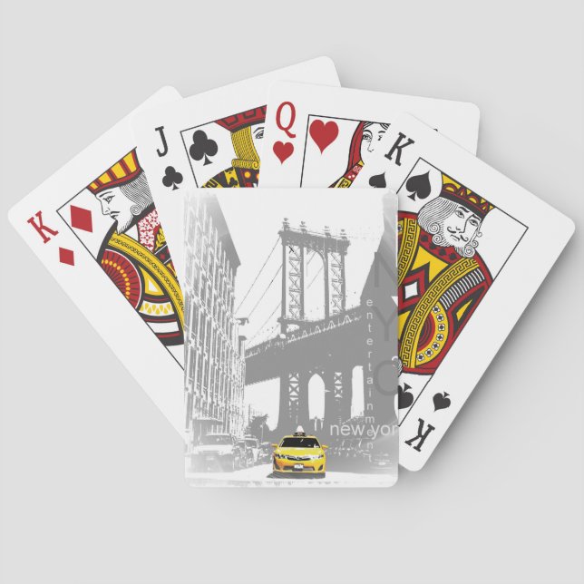 Jeu De Cartes Nyc Yellow Taxi New York City Brooklyn Bridge (dos)