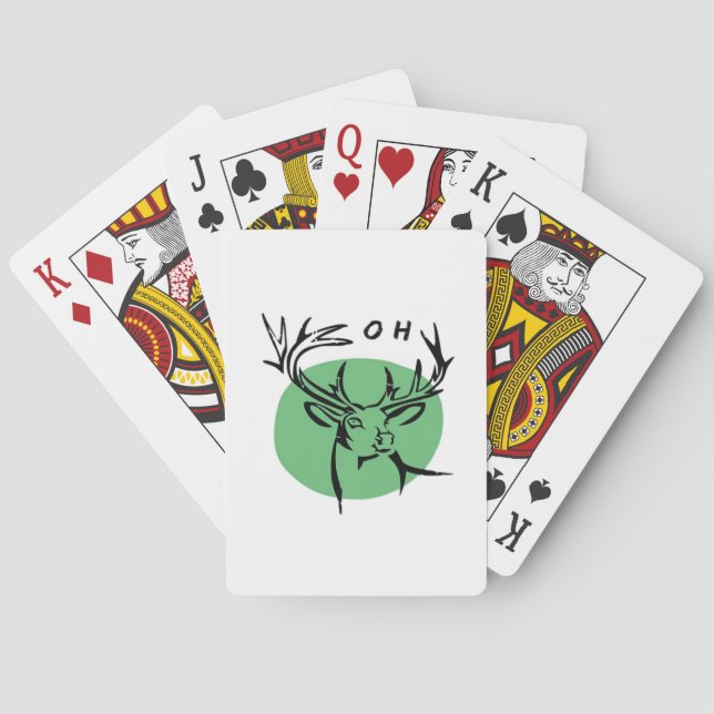 Jeu De Cartes O Dear O Dear Green Minimal Modern Design  (dos)