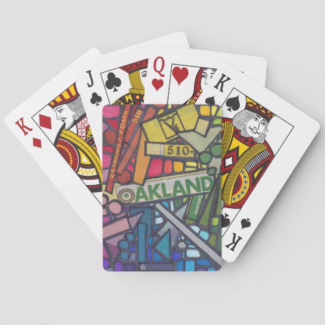 Jeu De Cartes Oakland arc-en-ciel (dos)