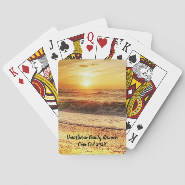 Jeu De Cartes Ocean Shoreline at Sunset Family Souvenir (dos)