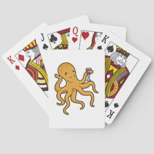 Jeu De Cartes Octopus avec verre de jus