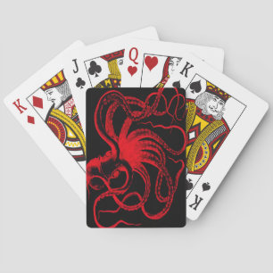 Jeu De Cartes Octopus Nautical Steampunk Vintage Kraken Monster