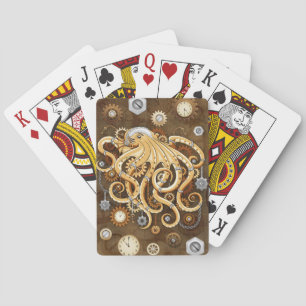 Jeu De Cartes Octopus Steampunk Surreal Retro Style Machine
