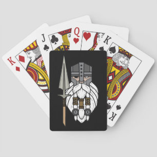 Jeu De Cartes Odin Lecture Cartes Viking Mjolnir Norse Noir