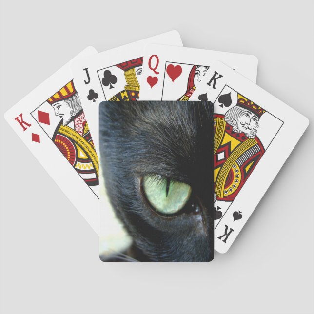 Jeu De Cartes Oeil de chat noir (dos)