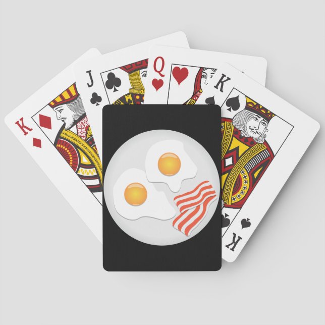 Jeu De Cartes Oeufs au plat et cartes de jeu de lard (dos)