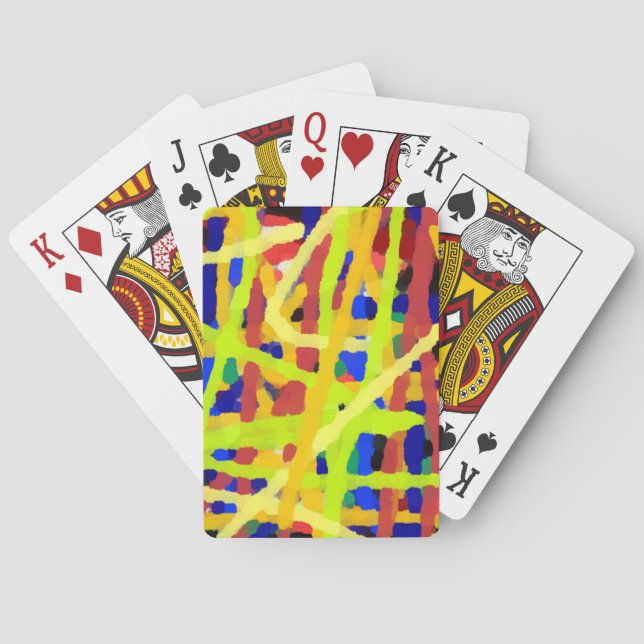 Jeu De Cartes Oeuvre Abstraite colorée (dos)