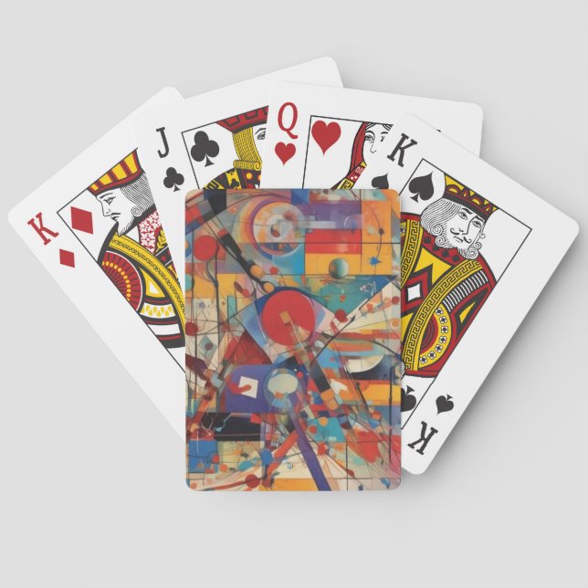 Jeu De Cartes Oeuvre Abstraite moderne (dos)
