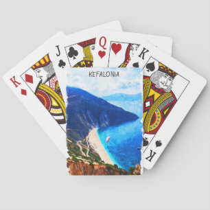 Jeu De Cartes Oeuvre colorée de Kefalonia Grèce