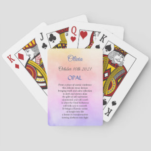 Jeu De Cartes OEuvre de Birthstone Opal