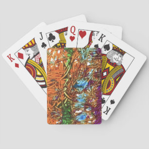 Jeu De Cartes Œuvres d'art en marbre orange, vert, bleu, violet