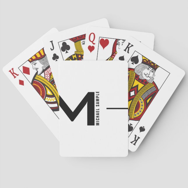 Jeu De Cartes Offset Bold Modern Minimal Company Marque personne (dos)