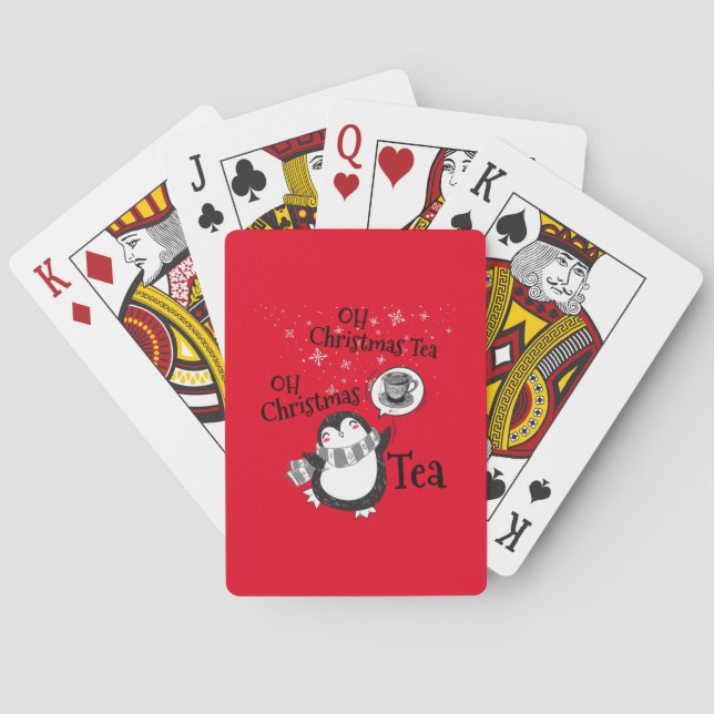 Jeu De Cartes Oh Christmas Tea Penguin Lover - Boisson de thé (dos)