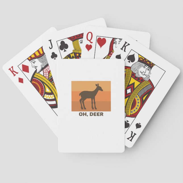 Jeu De Cartes Oh Deer Classic Simple Design  (dos)