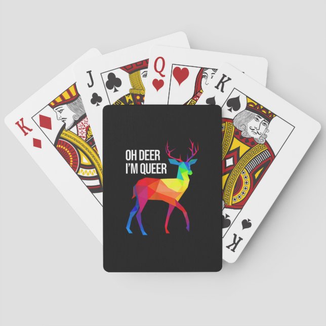 Jeu De Cartes Oh Deer Queer LGBT Pride Celebration Design  (dos)
