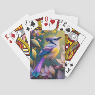 Jeu De Cartes Oiseau à poitrine jaune violet