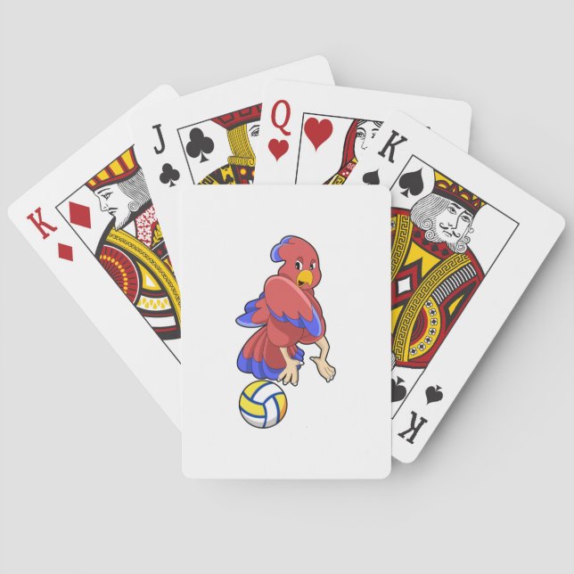 Jeu De Cartes Oiseau aux sports de volley-ball (dos)