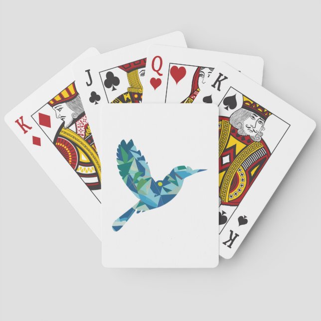 Jeu De Cartes Oiseau de couleur géométrique (dos)