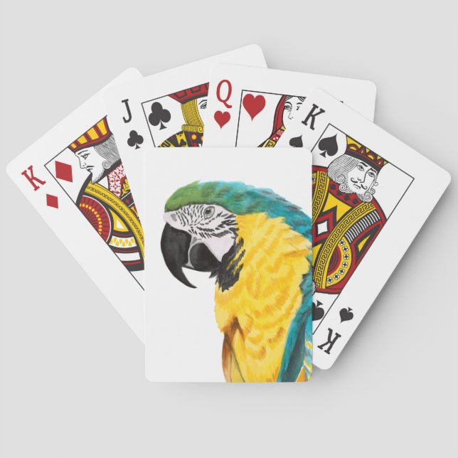 Jeu De Cartes Oiseau de perroquet tropical (dos)