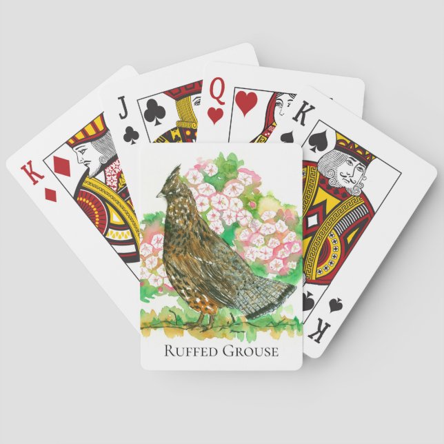 Jeu De Cartes Oiseau d'État de Tétras rouffés de Pennsylvanie (dos)