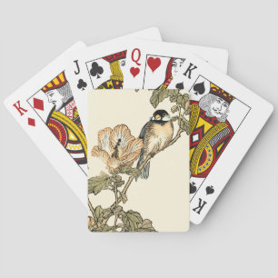 Jeu De Cartes Oiseau oriental perché sur la branche