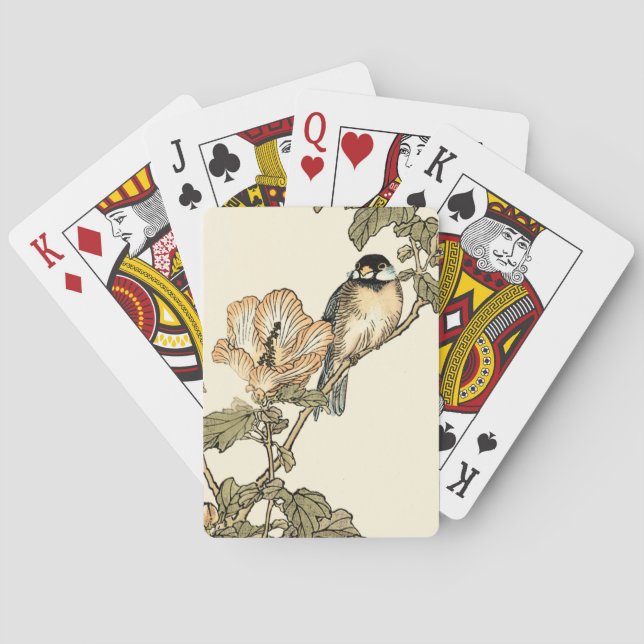 Jeu De Cartes Oiseau oriental perché sur la branche (dos)