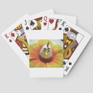 Jeu De Cartes Oiseau sculpté en Tournesol Imprimer