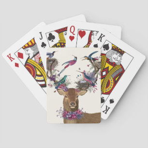 Jeu De Cartes Oiseaux de cerfs, nids d'oiseaux tropicaux