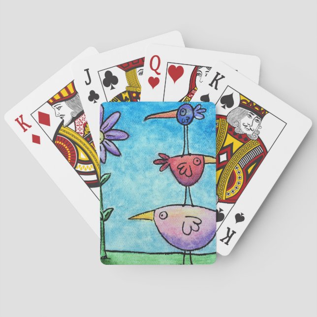 Jeu De Cartes Oiseaux empilés (dos)