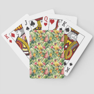Jeu De Cartes Oiseaux tropicaux et fleurs Jouer des cartes