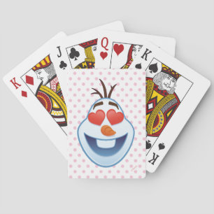 Jeu De Cartes Olaf aux yeux en forme de coeur Jouer des cartes
